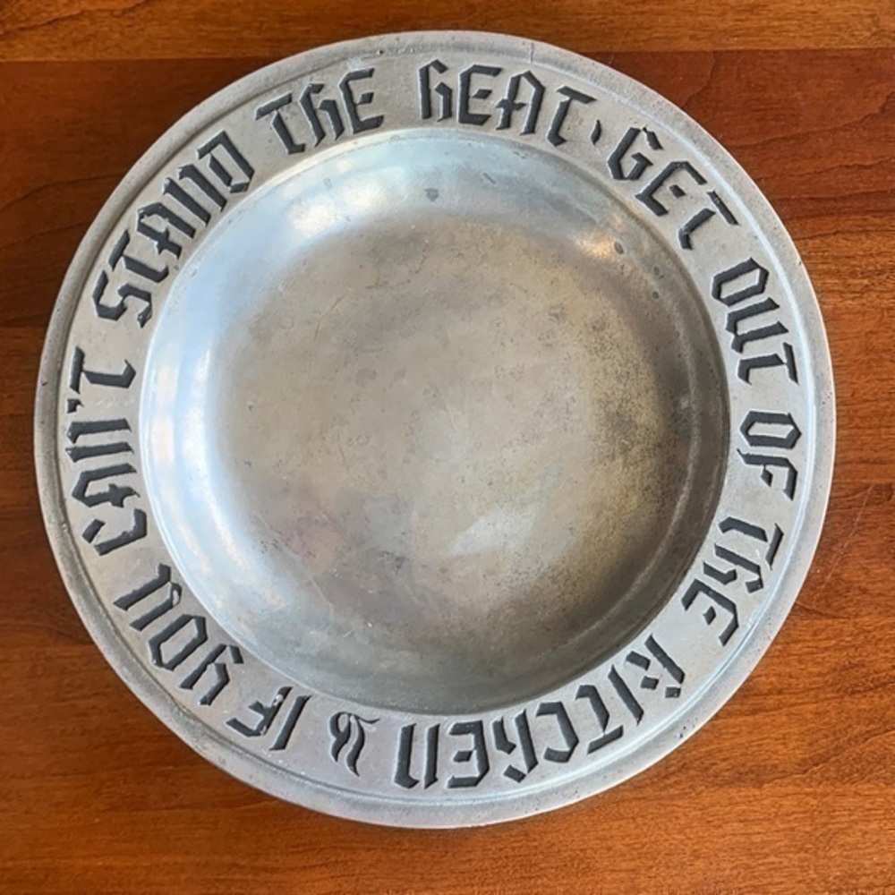 Pewter dish plate